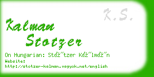 kalman stotzer business card